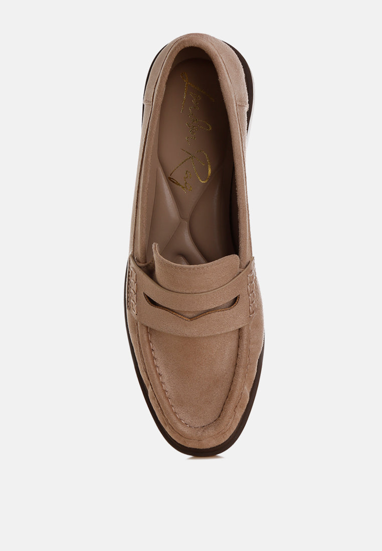 Fhalko Penny Strap Low Block Heel Loafers - Image 5