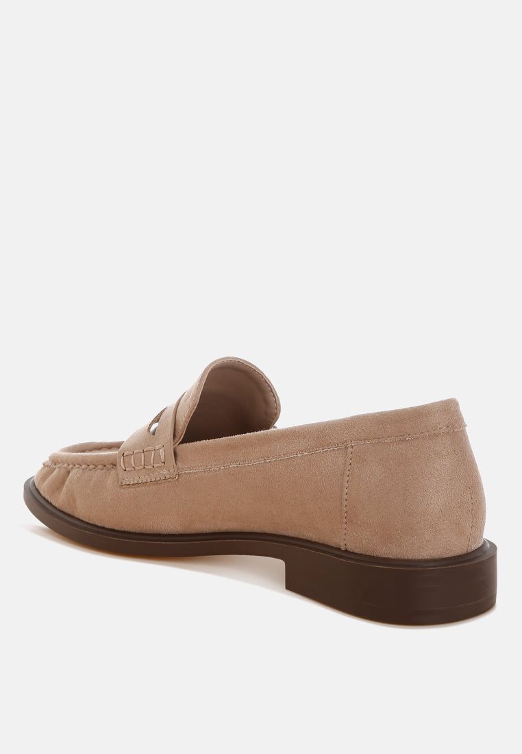 Fhalko Penny Strap Low Block Heel Loafers - Image 4