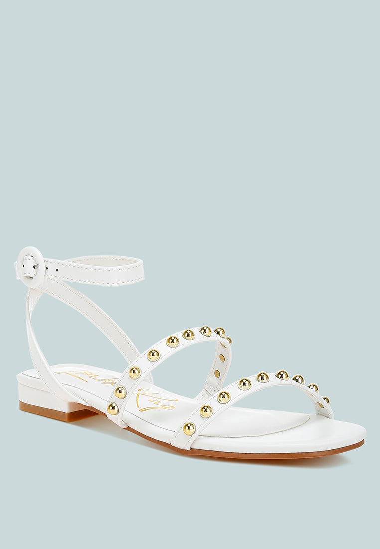 Flippity Studded Ankle Strap Flat Sandals - Image 2