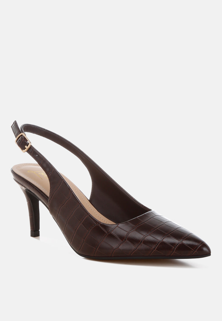 Halins Pointed Toe Slingback Heels - Image 3