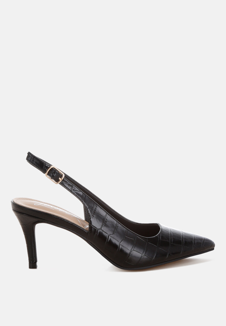Halins Pointed Toe Slingback Heels - Image 16