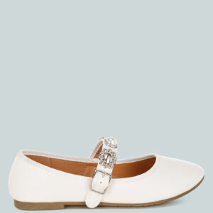 Kavana Charms Embellished Flat Mary Janes