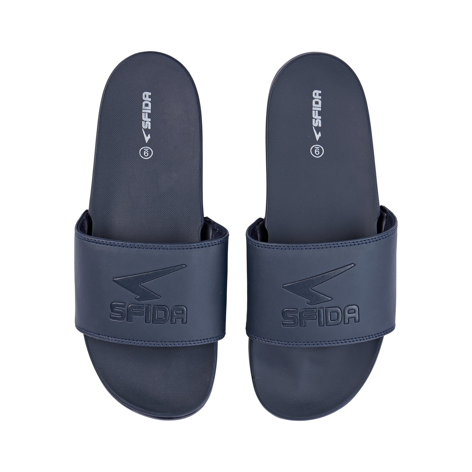 Laze Mens Slides - Navy - Image 2