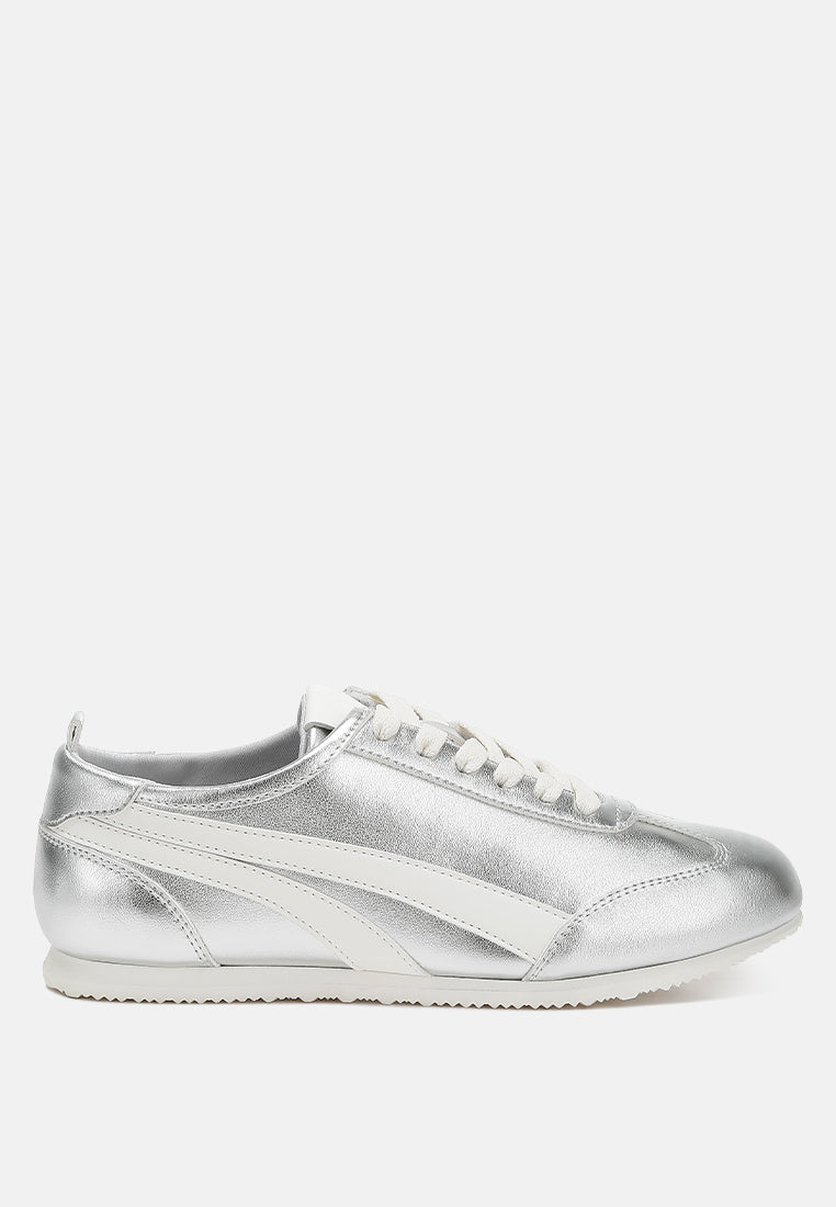 Montek Metallic Lace-Up Sneakers - Image 7