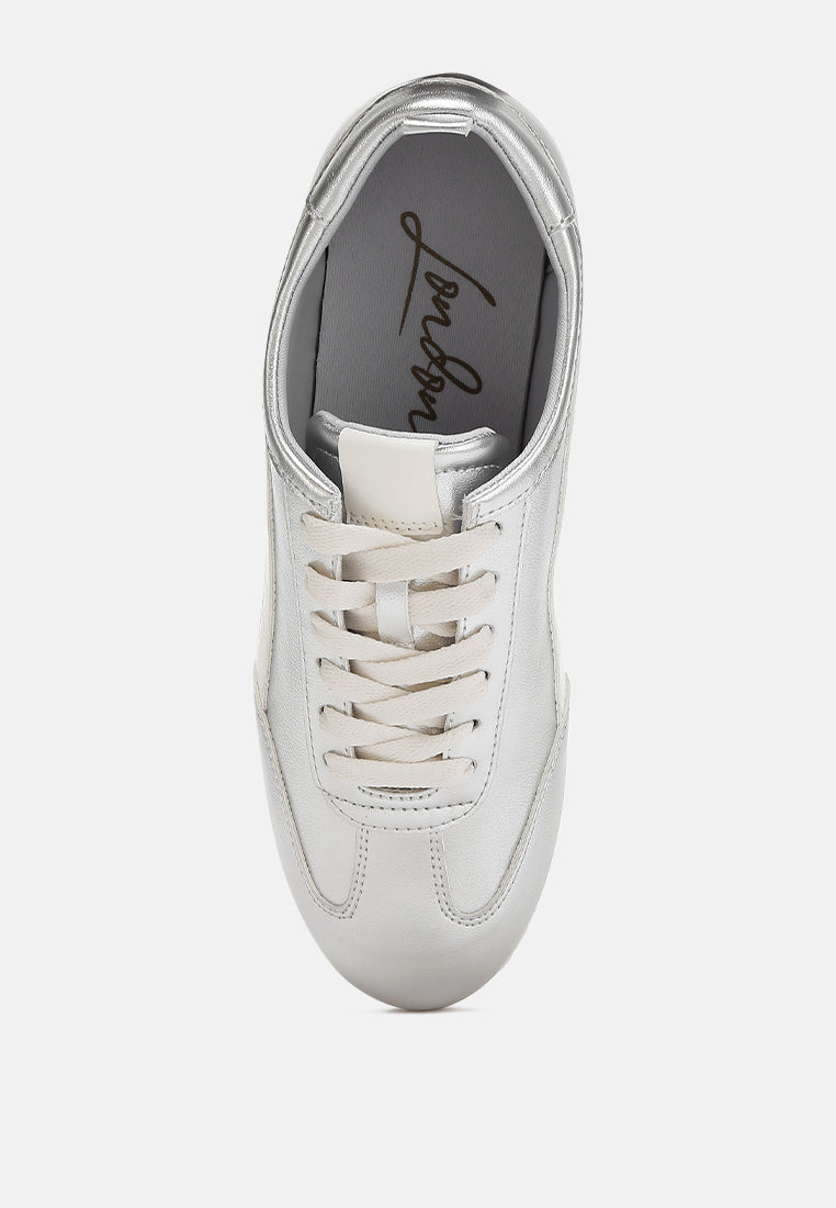 Montek Metallic Lace-Up Sneakers - Image 4