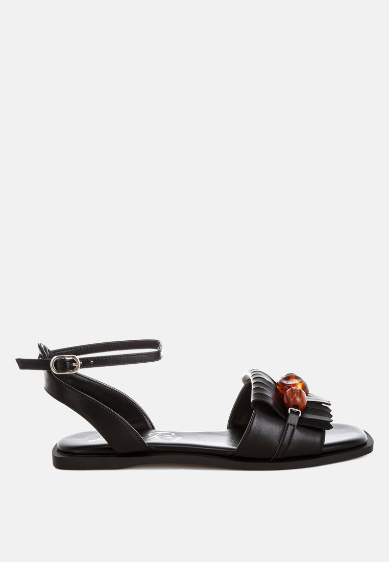 Morgine Beaded Flat Sandals - Image 24