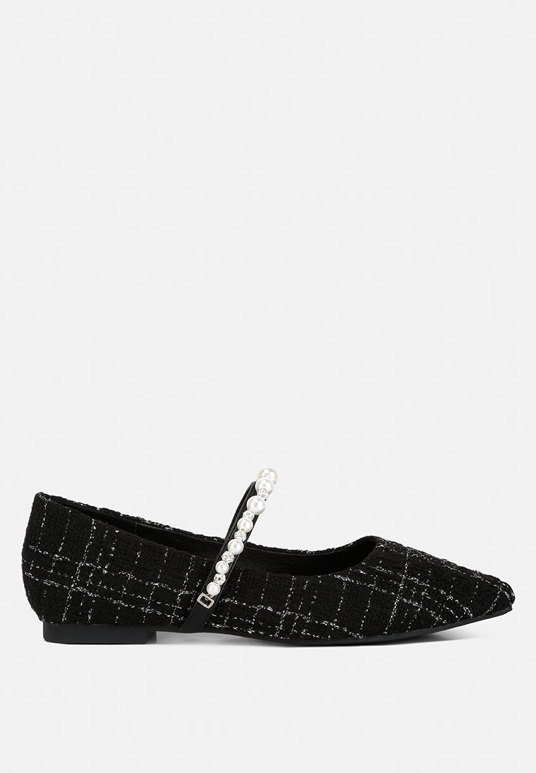 Mowie Tweed Mary Jane Ballet Flats - Image 28