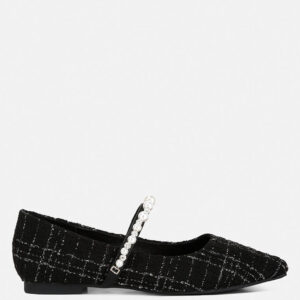 Mowie Tweed Mary Jane Ballet Flats