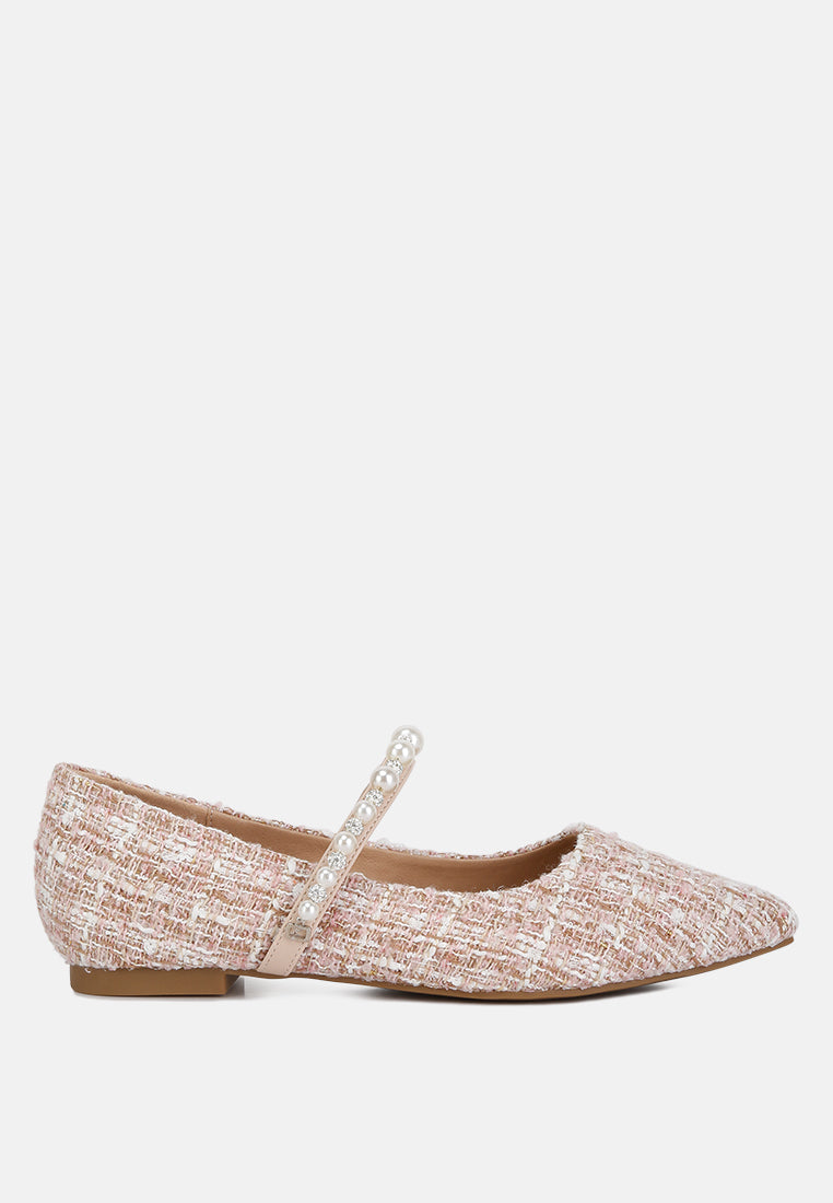 Mowie Tweed Mary Jane Ballet Flats - Image 20
