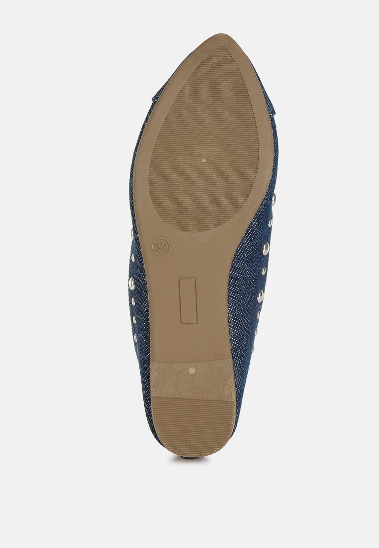 Olesia Stud Emebllished Ballet Flats - Image 5