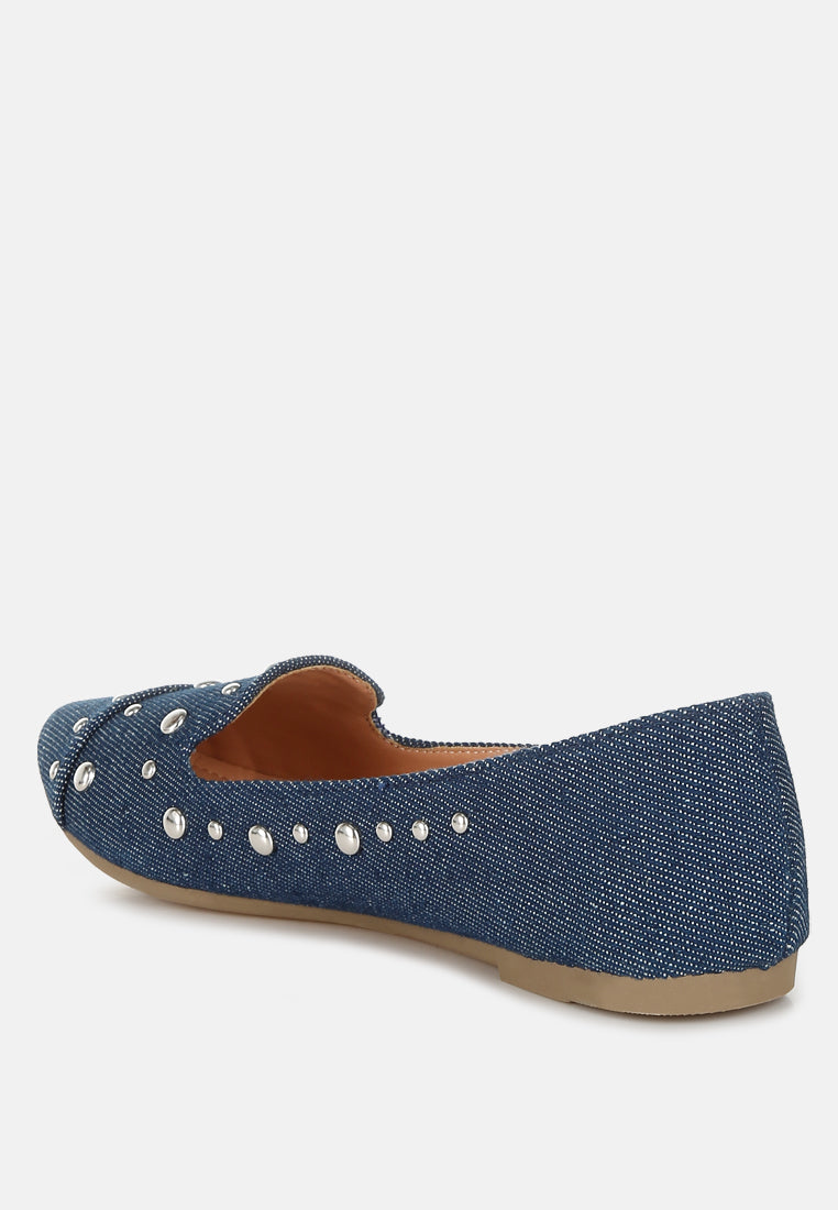 Olesia Stud Emebllished Ballet Flats - Image 3