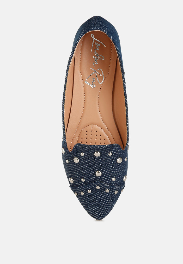 Olesia Stud Emebllished Ballet Flats - Image 4
