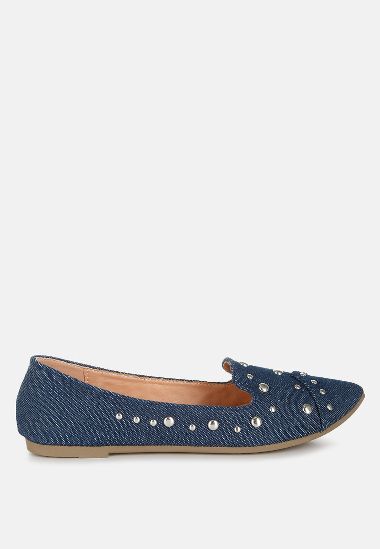 Olesia Stud Emebllished Ballet Flats - Image 11