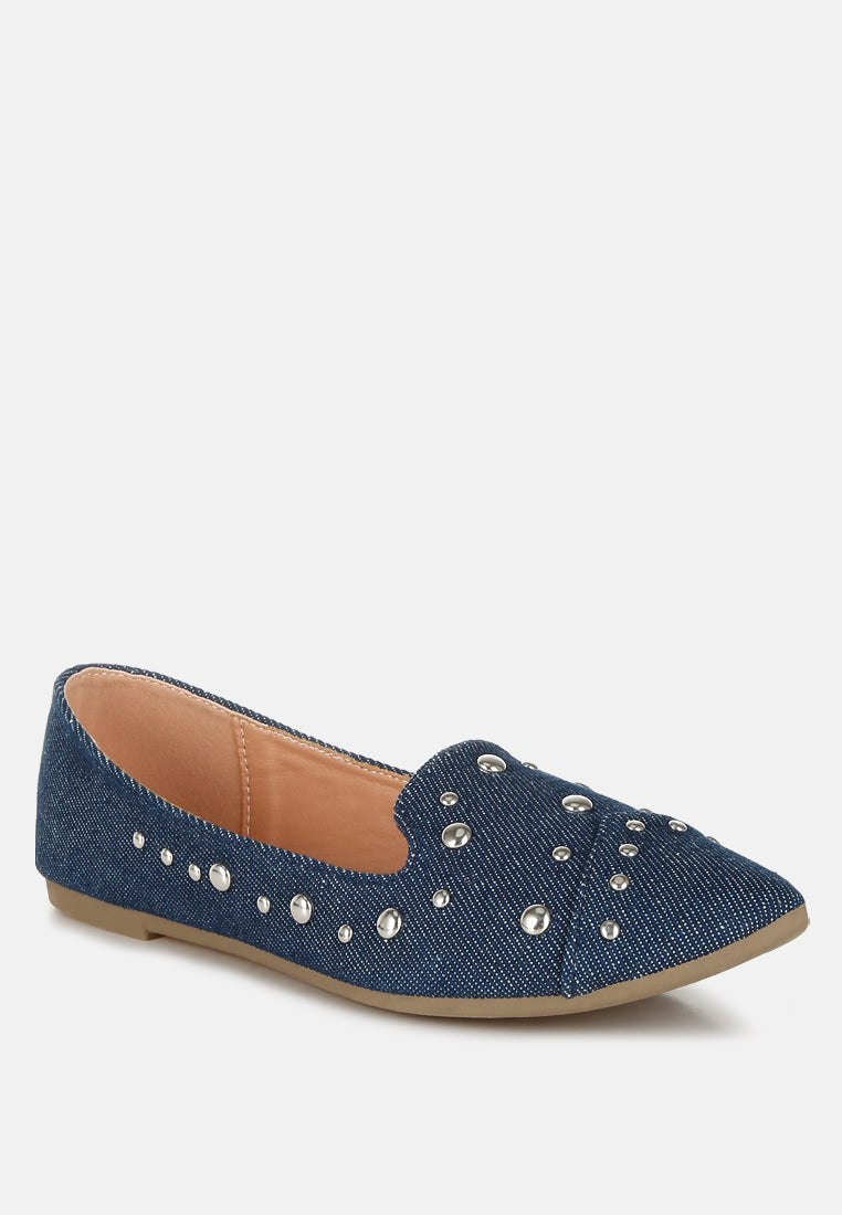 Olesia Stud Emebllished Ballet Flats - Image 2