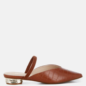 Renata Fantasy Heel Croco Mules