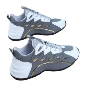 Mens Casual Vulcanized Sneakers Lightweight Breathable Shoes (Gray)