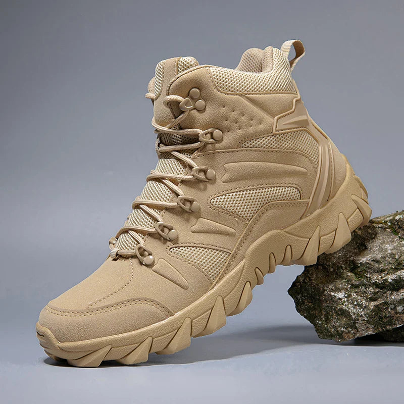 Men's Tactical Work Ankle Boots Winter Safety Shoes (Beige) - Image 2