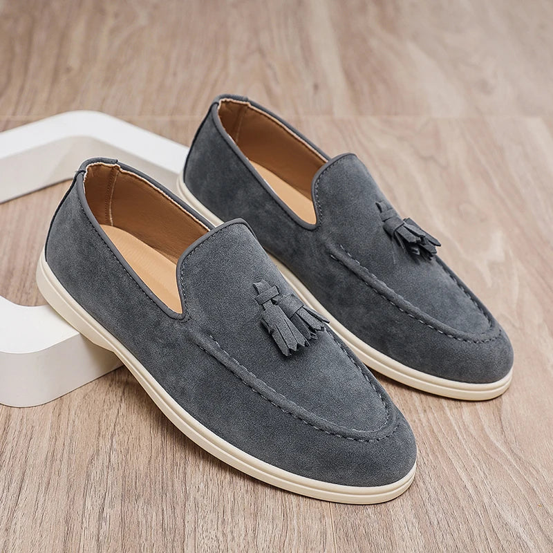 Men's Suede Tassel Loafers - Image 2