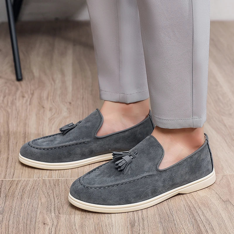 Men's Suede Tassel Loafers - Image 3