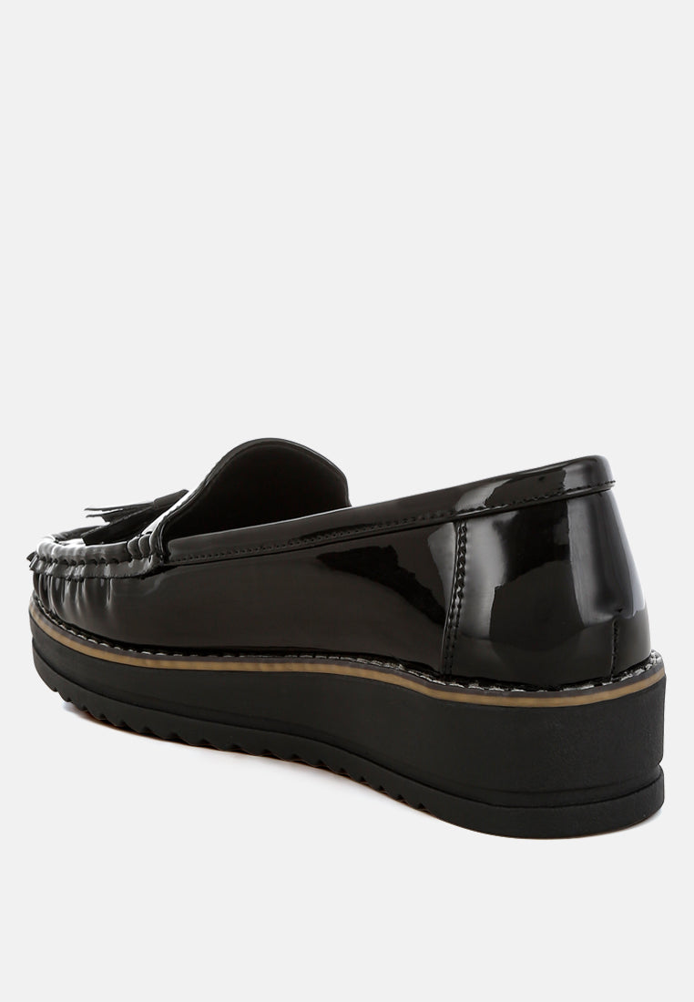 Strelka Tassel Detail Flatform Loafers - Image 3