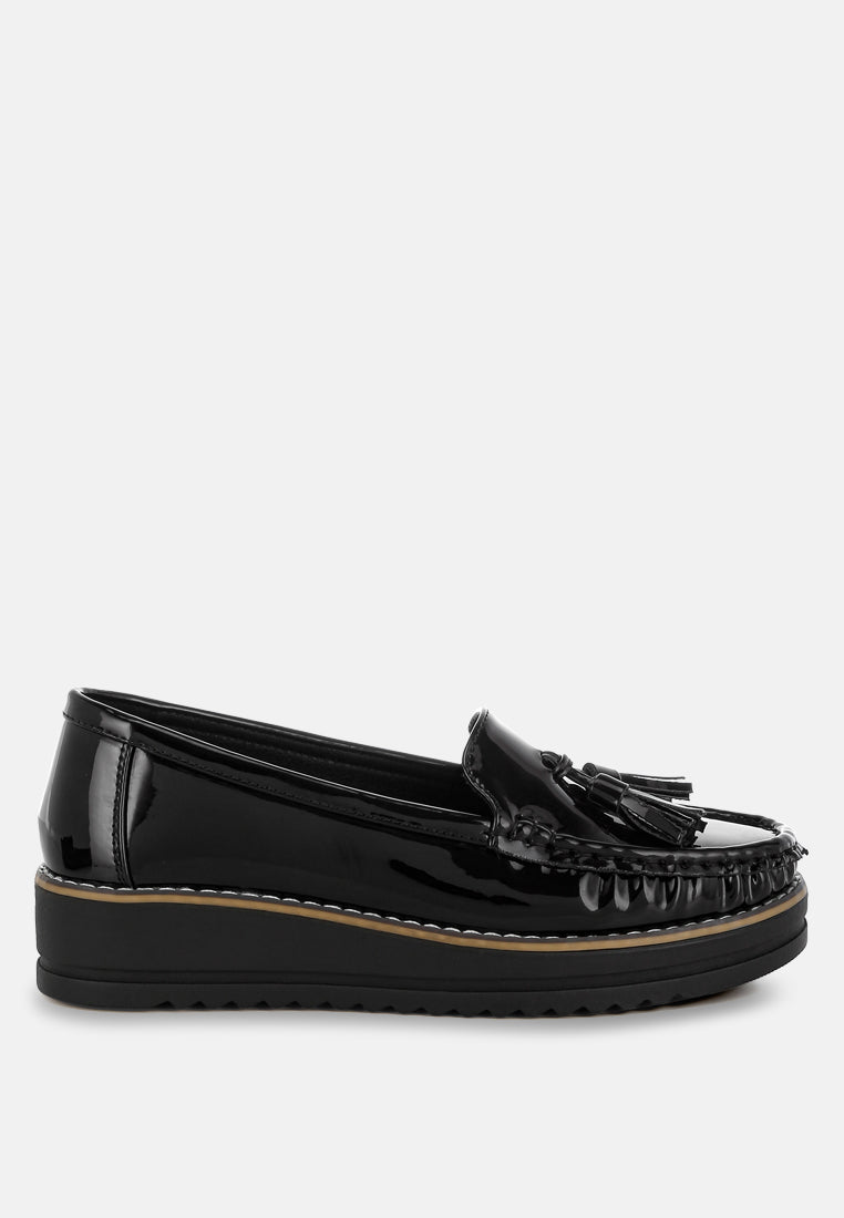 Strelka Tassel Detail Flatform Loafers - Image 11