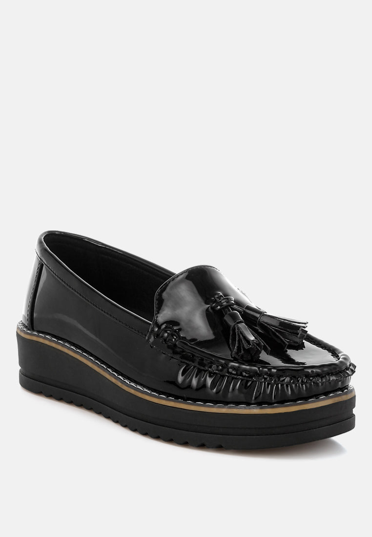 Strelka Tassel Detail Flatform Loafers - Image 2