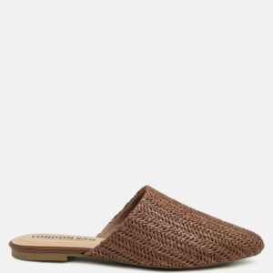 Straw Very Woven Raffia Mules