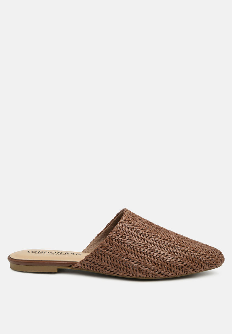 Straw Very Woven Raffia Mules - Image 10