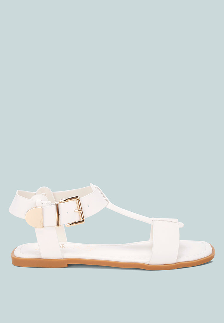 Yumal Buckled Square Toe Flat Sandals - Image 19