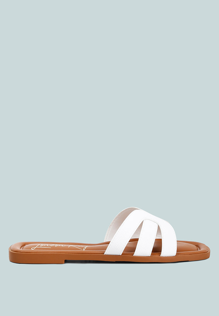 Aura Faux Leather Flat Sandals - Image 8