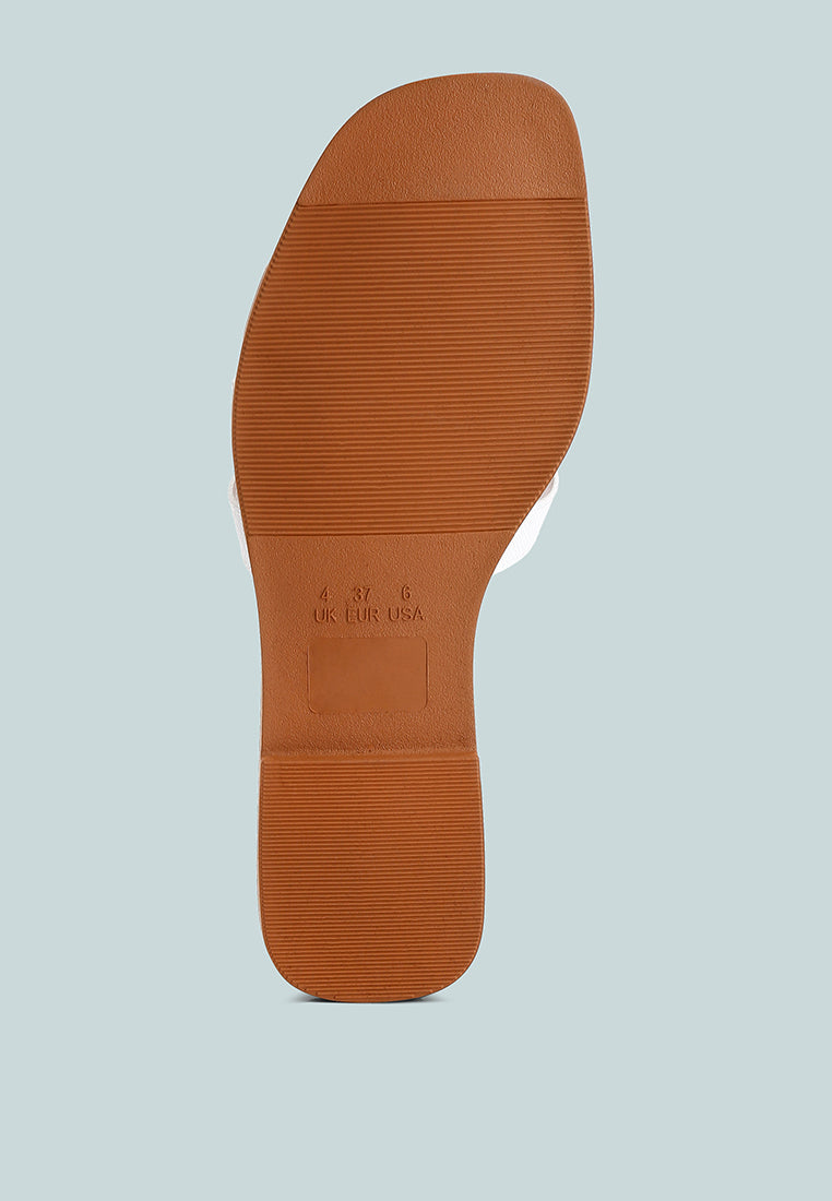 Aura Faux Leather Flat Sandals - Image 5
