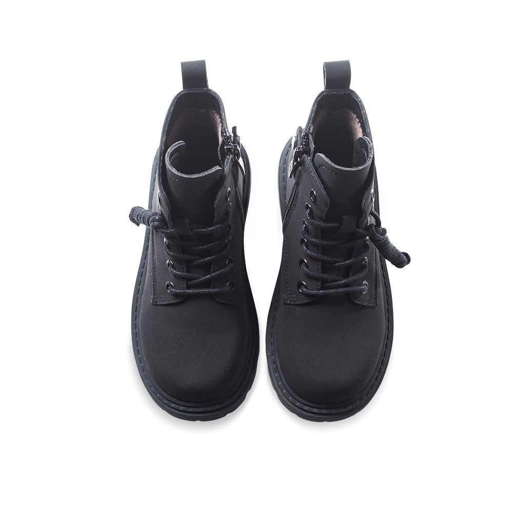 Classic Kids Black Combat Boots - Image 5