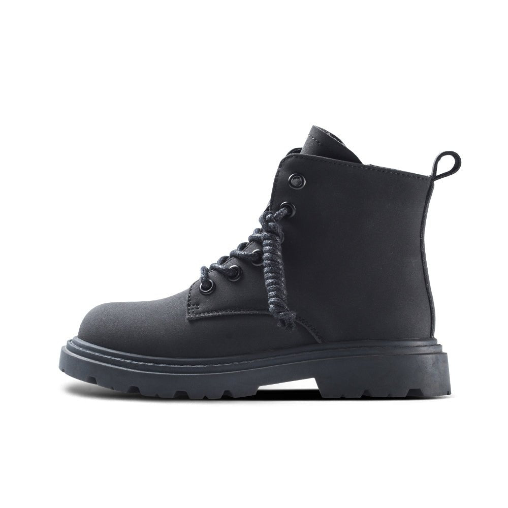 Classic Kids Black Combat Boots - Image 7