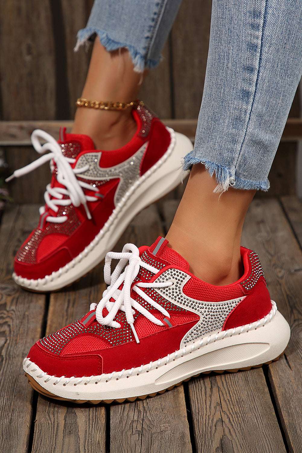 Abigail Lace Up Breathable Sneakers - Image 2