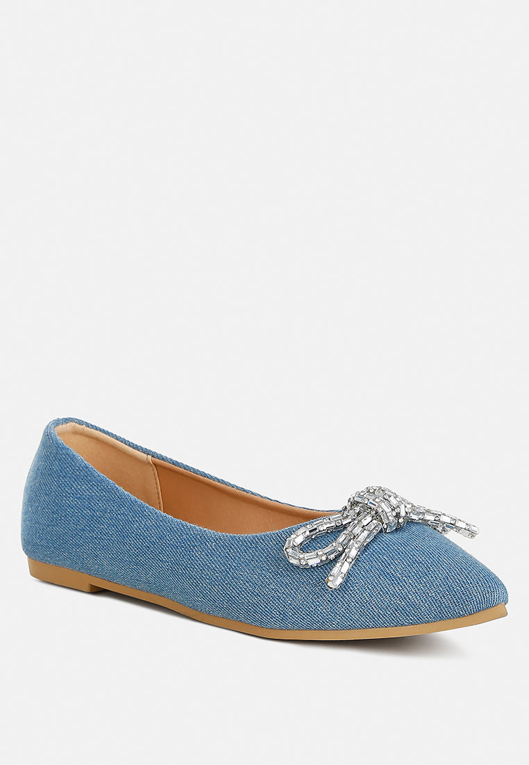 Ellerby Embellished Bow Detail Ballet Flats - Image 2