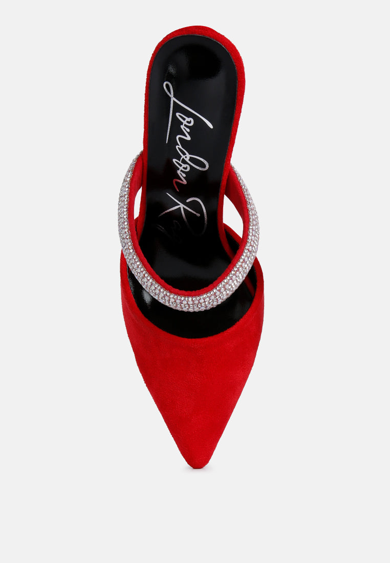 Fauci Diamante Strap Heeled Mules - Image 4