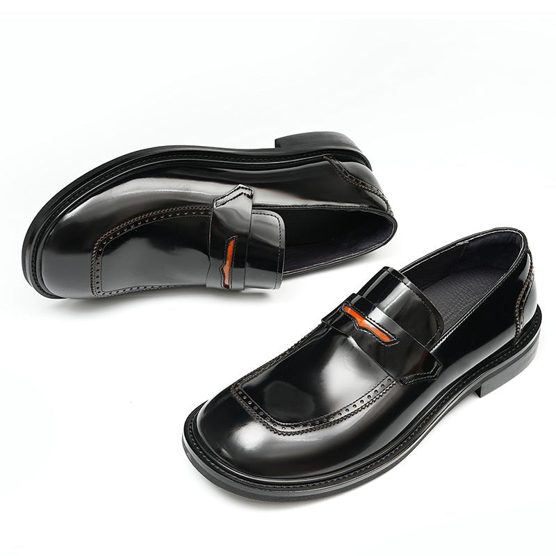 Glossy Calfskin Contemporary Penny Loafers for Men - Image 5