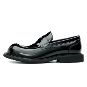 Glossy Calfskin Large Toe Loafers for Men