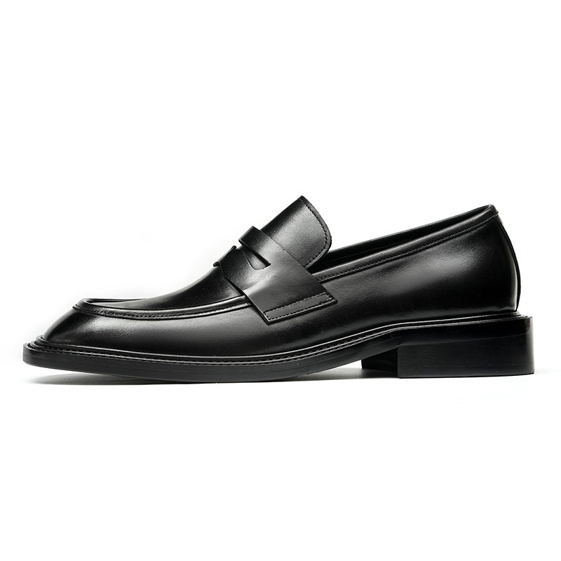 Men’s Calfskin Gradient Leather Loafers with Bold Reinforced Straps - Image 8