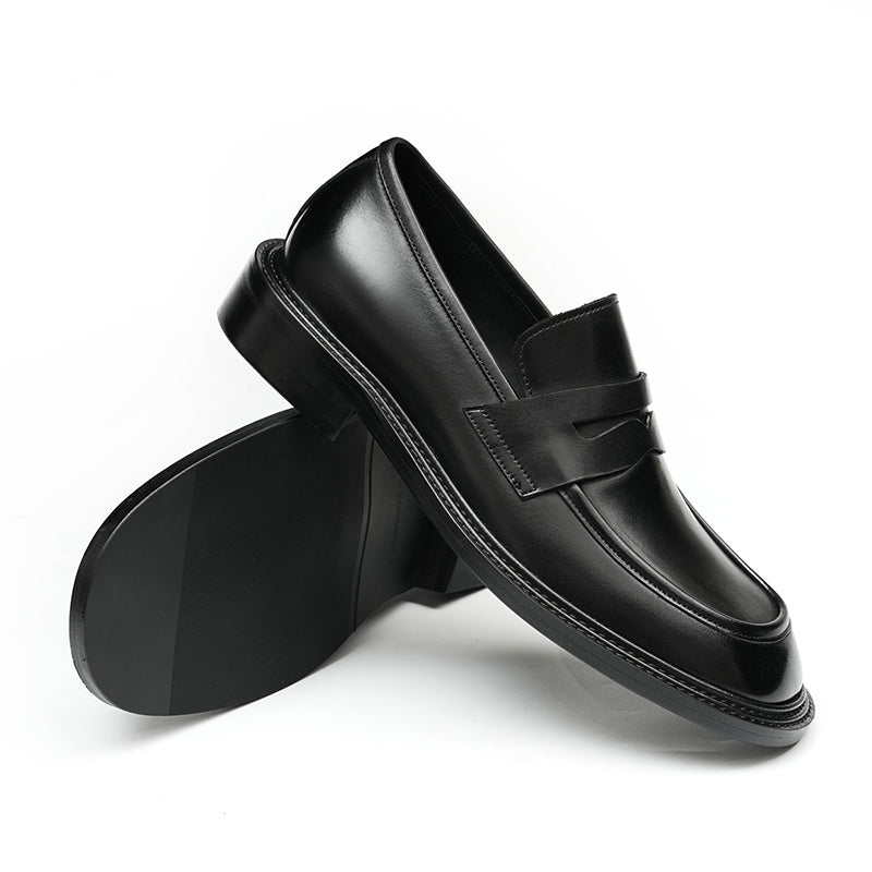 Men’s Calfskin Gradient Leather Loafers with Bold Reinforced Straps - Image 5