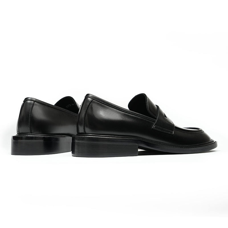 Men’s Calfskin Gradient Leather Loafers with Bold Reinforced Straps - Image 4