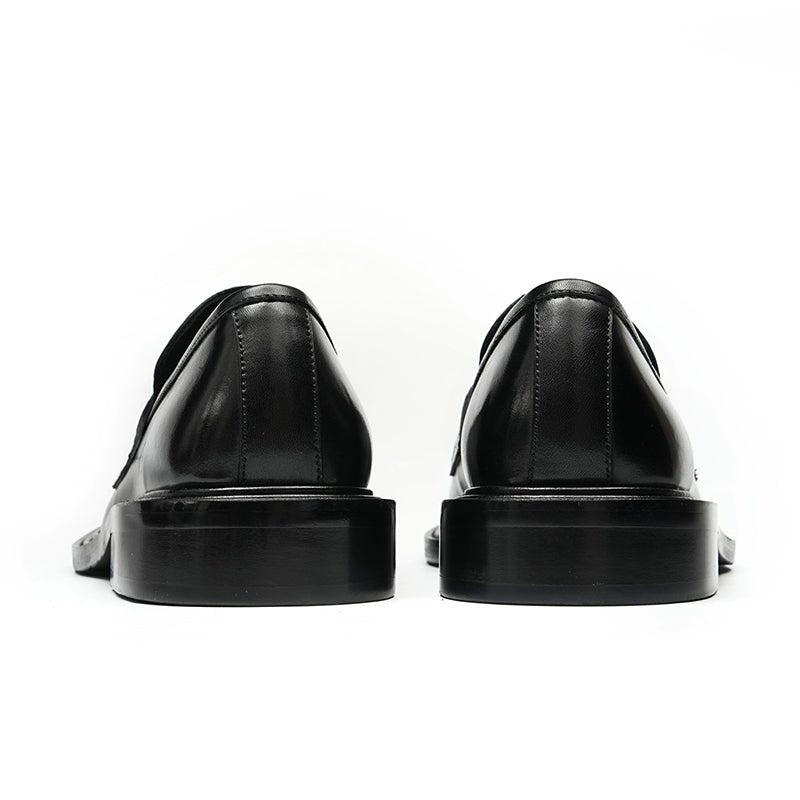 Men’s Calfskin Gradient Leather Loafers with Bold Reinforced Straps - Image 3
