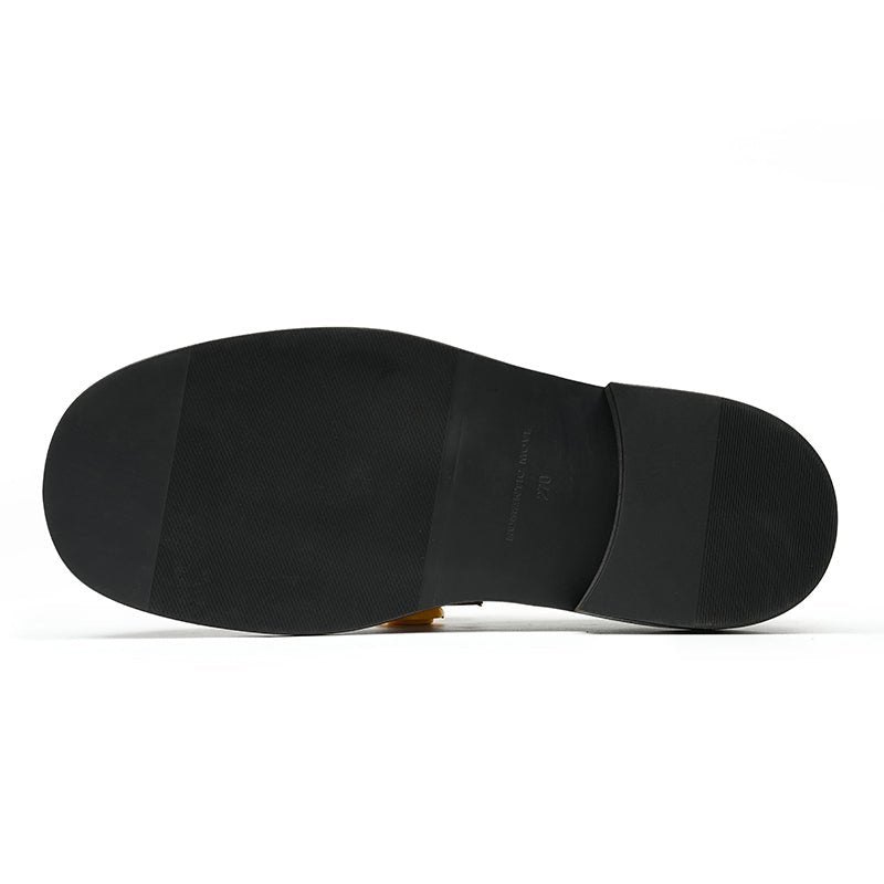 Men’s Calfskin Gradient Leather Loafers with Bold Reinforced Straps - Image 2