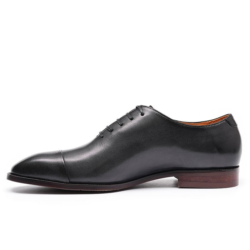 Men’s Calfskin Oxford Cap Toe Lace Up Dress Shoes - Image 10