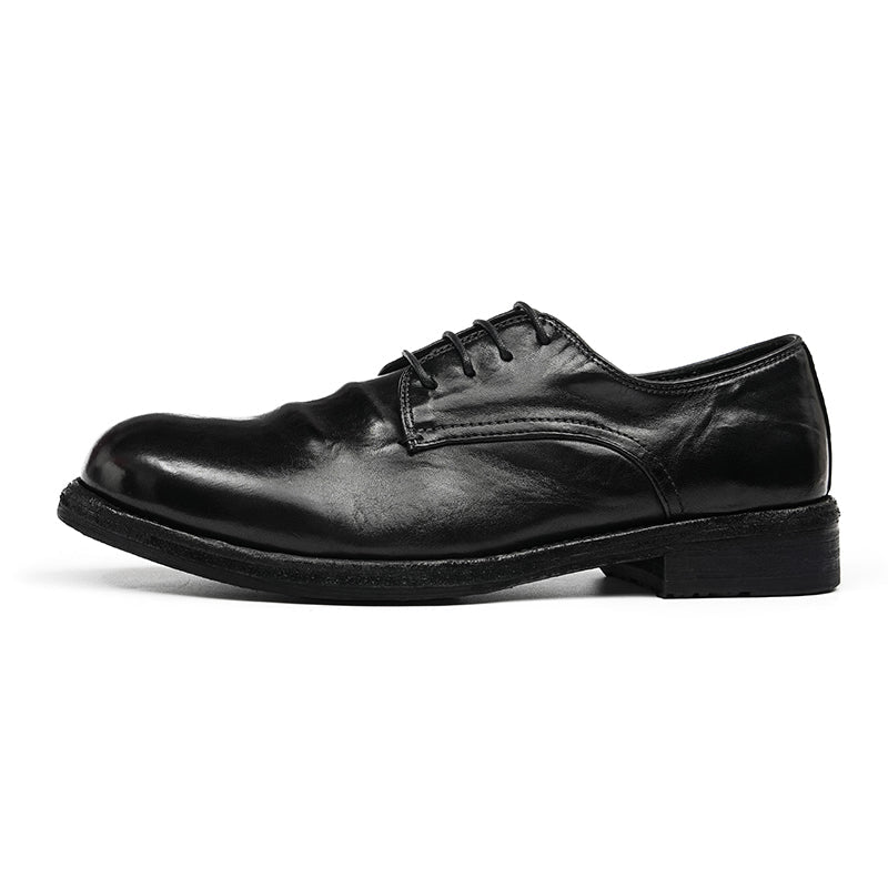 Men’s Classic Derby Shoes with Handcrafted Patina Finish - Image 4