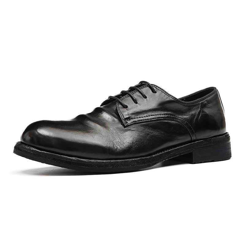 Men’s Classic Derby Shoes with Handcrafted Patina Finish - Image 5