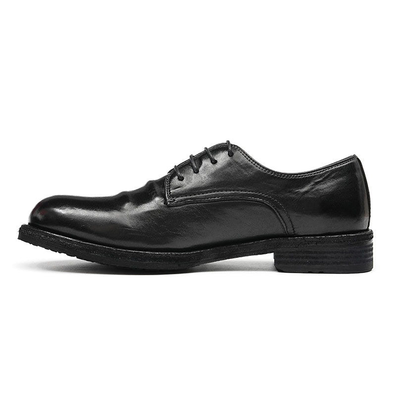 Men’s Classic Derby Shoes with Handcrafted Patina Finish