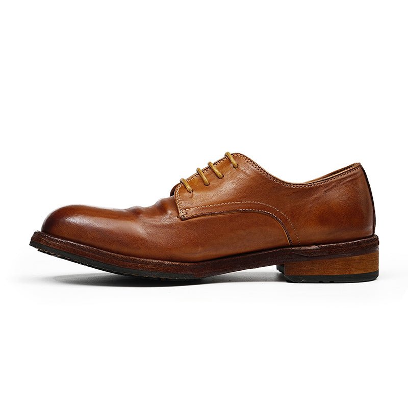 Men’s Classic Derby Shoes with Handcrafted Patina Finish - Image 13