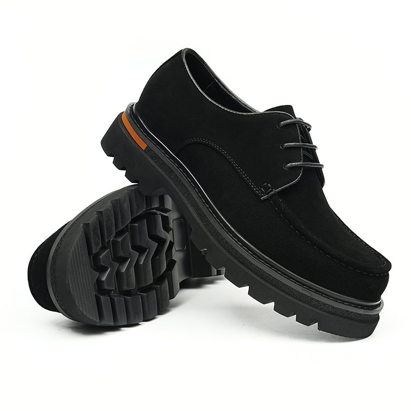 Men’s Suede Derby Shoes with Rugged Business Sole - Image 3