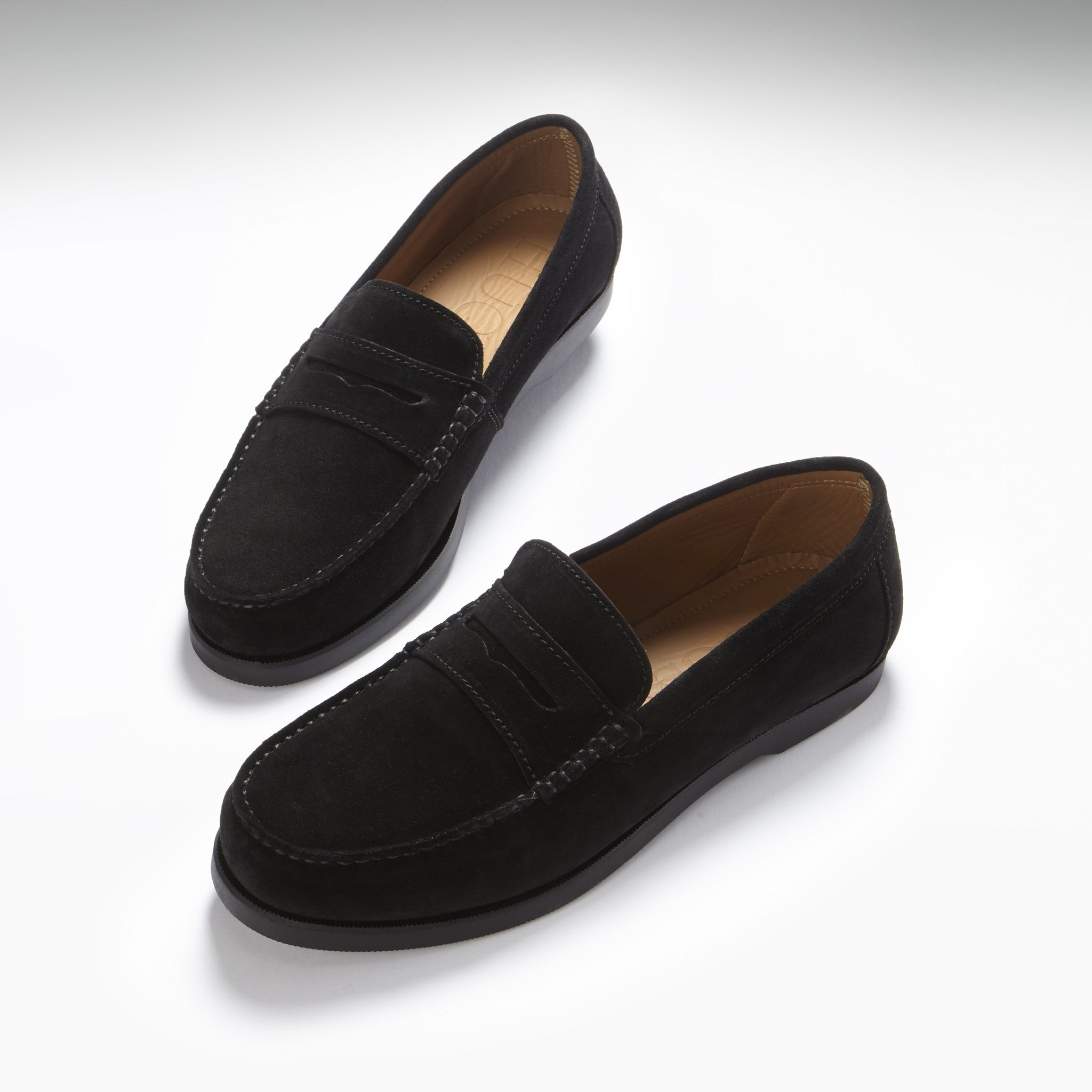 Boat Loafers, black suede - Image 2
